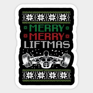 Merry Merry Liftmas Strongman T-Shirt Sticker